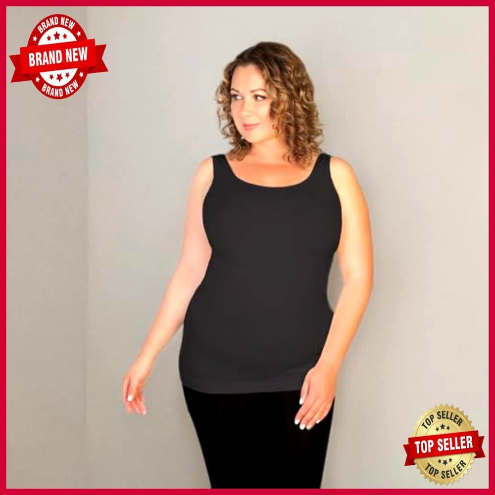 Plus Size Tank Top Shapewear Camisole Nylon Spandex Smoothing - Picture 3 of 3